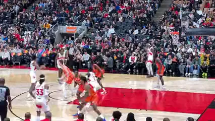 Horizontal video: The nba is playing basketball in a large arena 18884168. Duration: 4 seconds. Resolution: 1920x1080