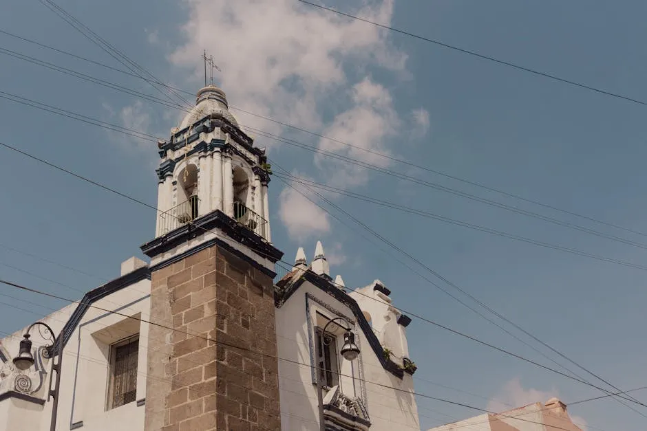 Tower of Ex Convent de Santa Rosa in Puebla