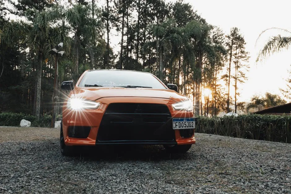 Orange Sports Car