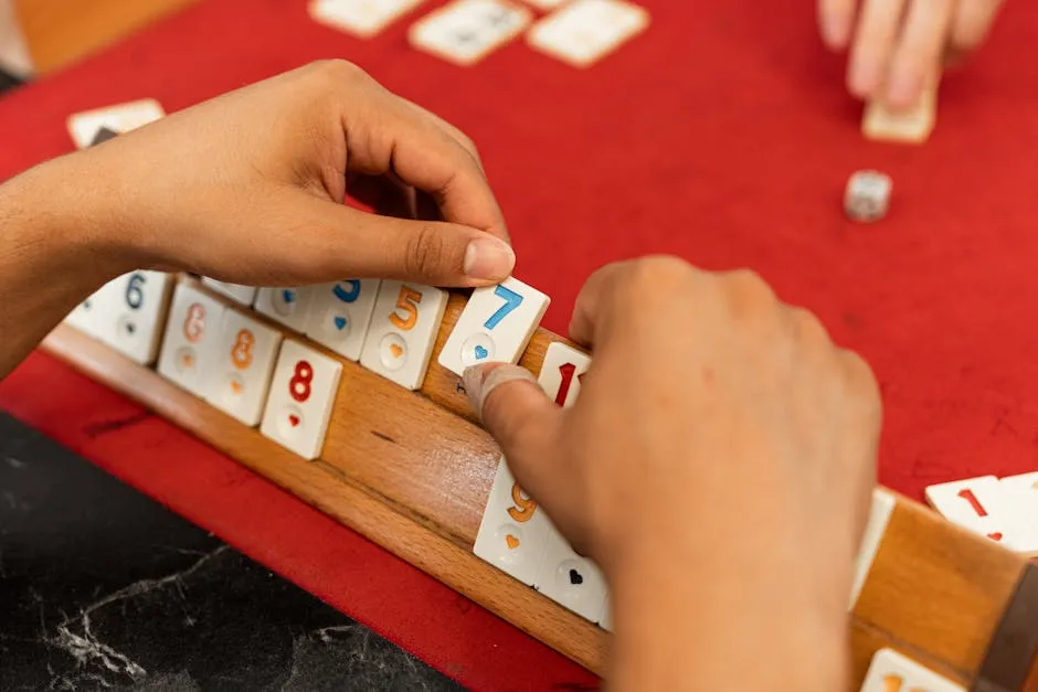 Hands of Person Playing Board Game