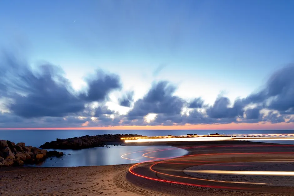 Scenic Sunrise at the Beach in Valencia