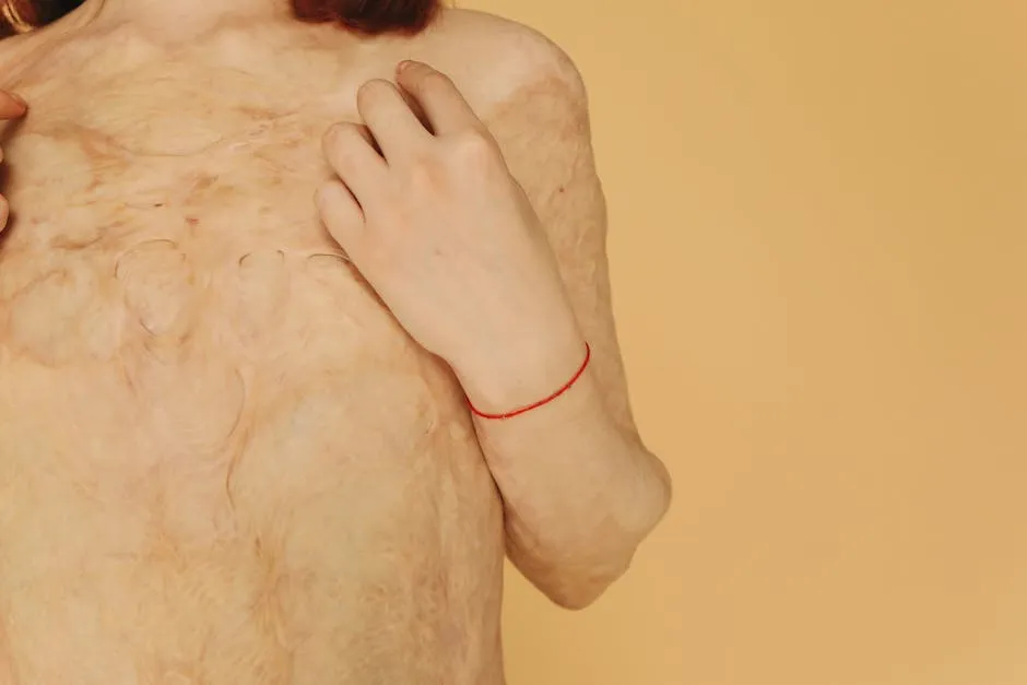 Nude Woman with Recovered Skin Burn
