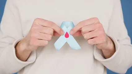 Horizontal video: Blue ribbon as symbol for world diabetes dayc 6824224. Duration: 12 seconds. Resolution: 3840x2160