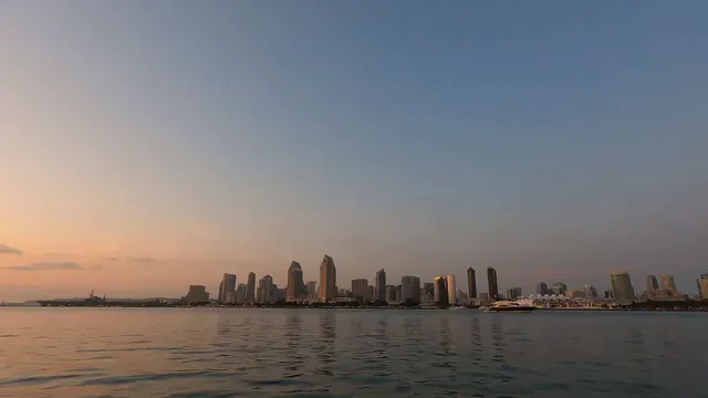 Horizontal video: San diego city at sunset 9003875. Duration: 27 seconds. Resolution: 3840x2160