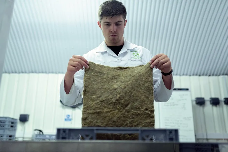 Scientist Checking Crops in Laboratory