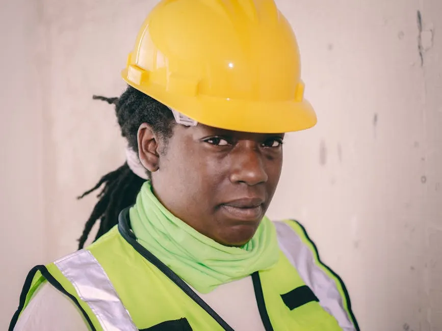 Female Engineer in Yellow Hardhat 