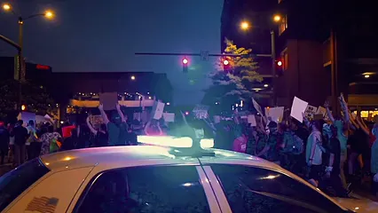 Horizontal video: People marching and protesting on the street 4765225. Duration: 67 seconds. Resolution: 1920x1080