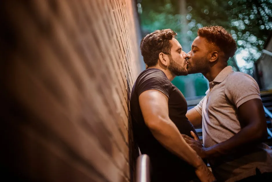 Two Men Kissing