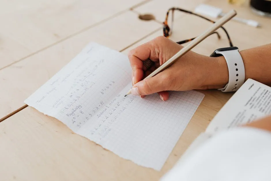 Writing Math Examples on Paper