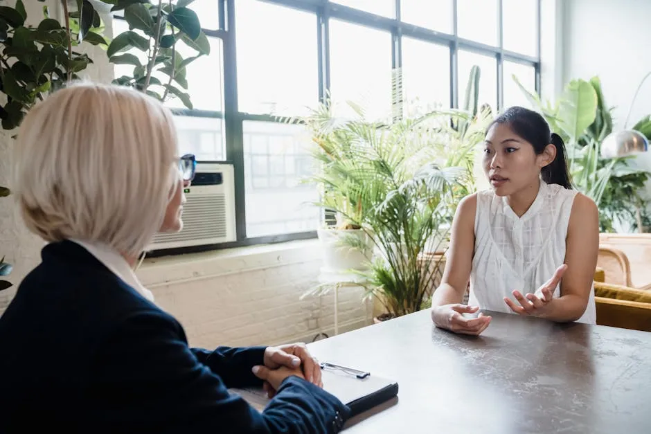 Woman Talking with Therapist