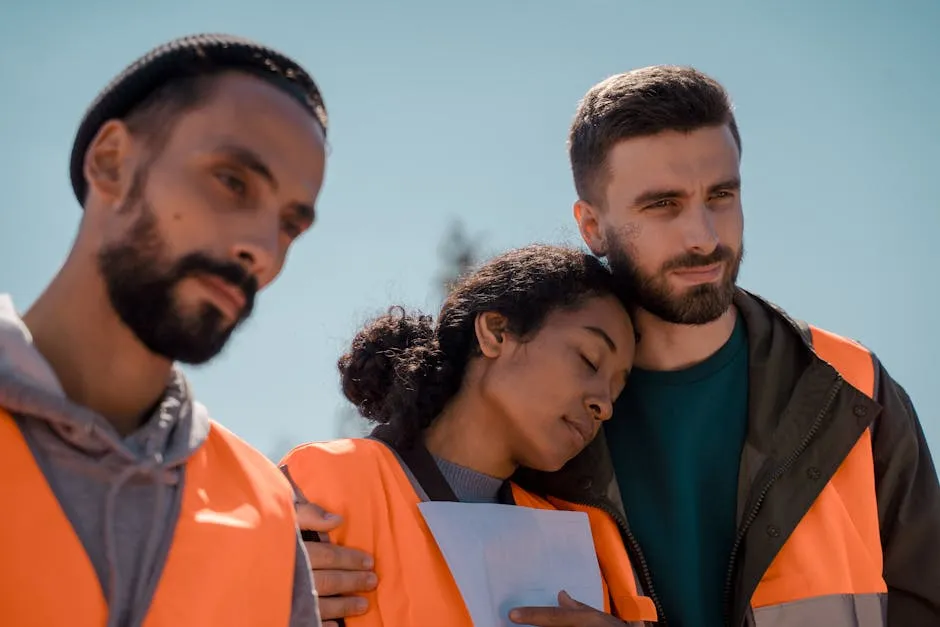 A Low Angle View of People Volunteering in Search of Missing Person