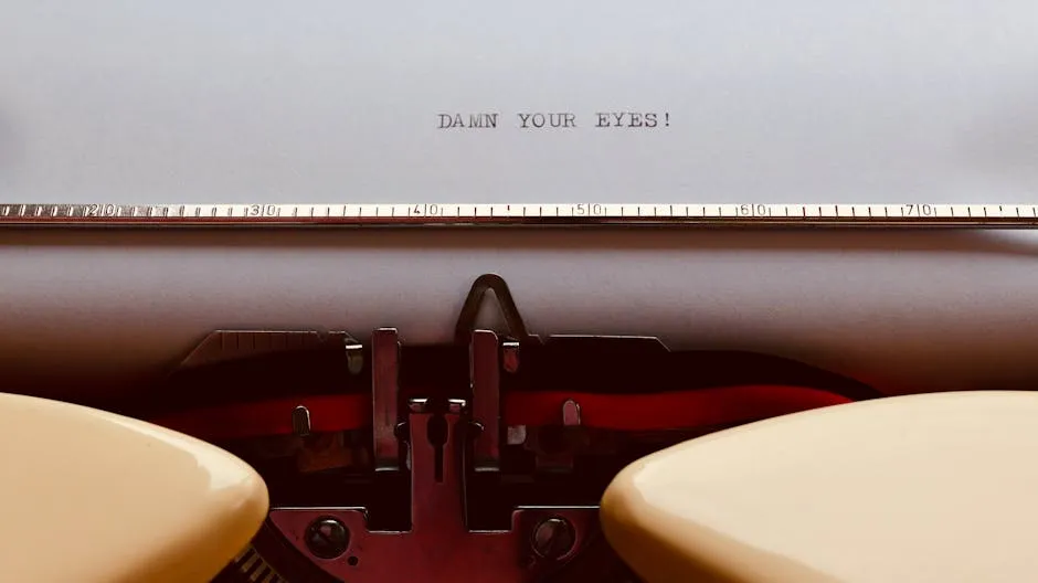 Text on a Piece of Paper in a Typewriter