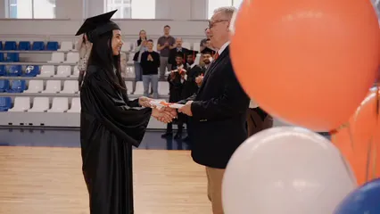 Horizontal video: Woman graduating receiving a diploma 7945200. Duration: 8 seconds. Resolution: 1920x1080