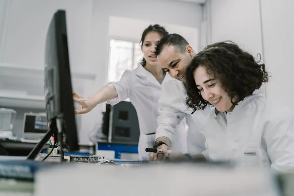 Team of Scientists Working Together