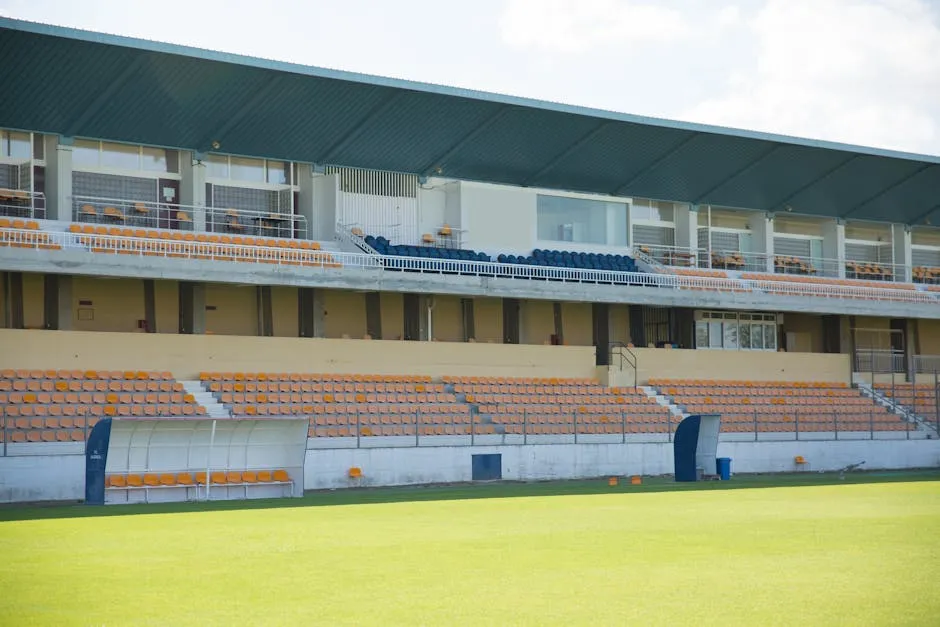 Photo of a Stadium With Empty Seats