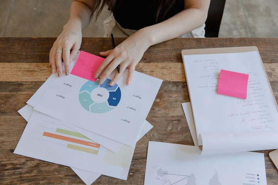 A Person Working on Documents