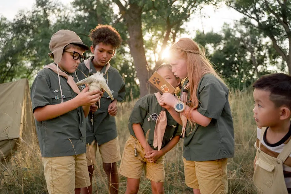 Group of Kids on a Camping 