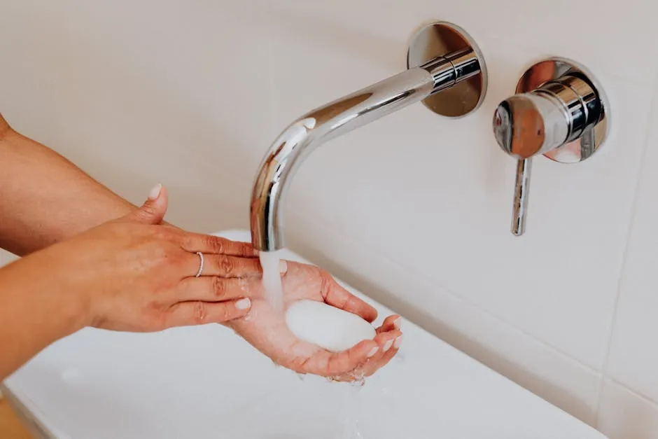 Woman Washing Hands with Soap