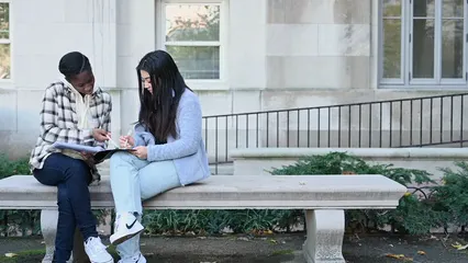 Horizontal video: Two girls studying together 5965070. Duration: 10 seconds. Resolution: 3840x2160