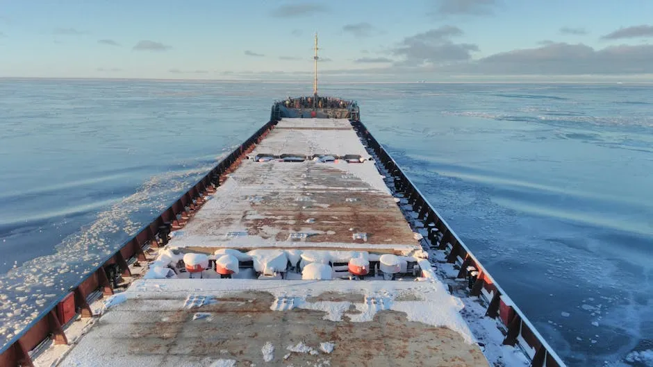 A Cargo Ship at Sea