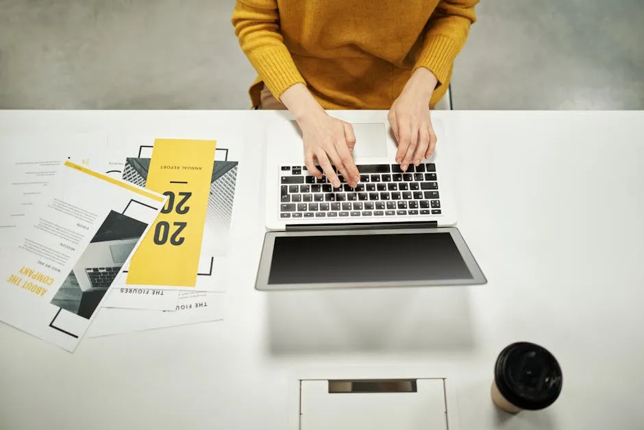Woman Working on Laptop