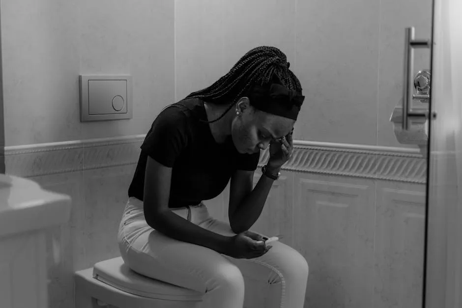Young Woman Feeling Disappointed With The Result of Pregnancy Test