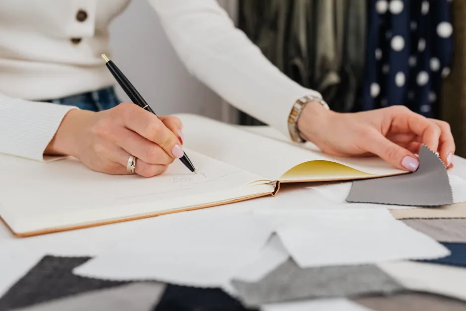 Close-Up Shot of a Person Writing on a Notebook