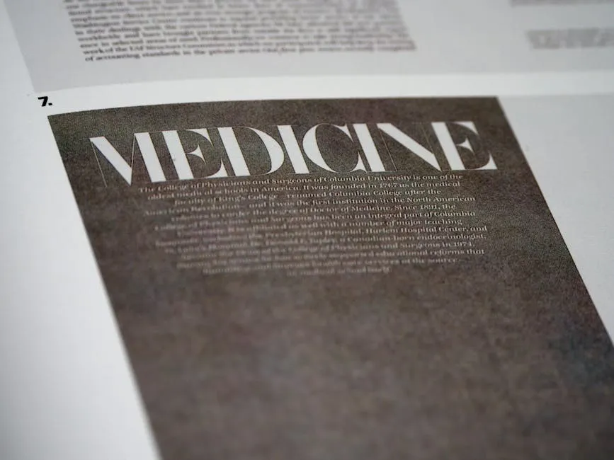 A Book Page with an Article on Medicine