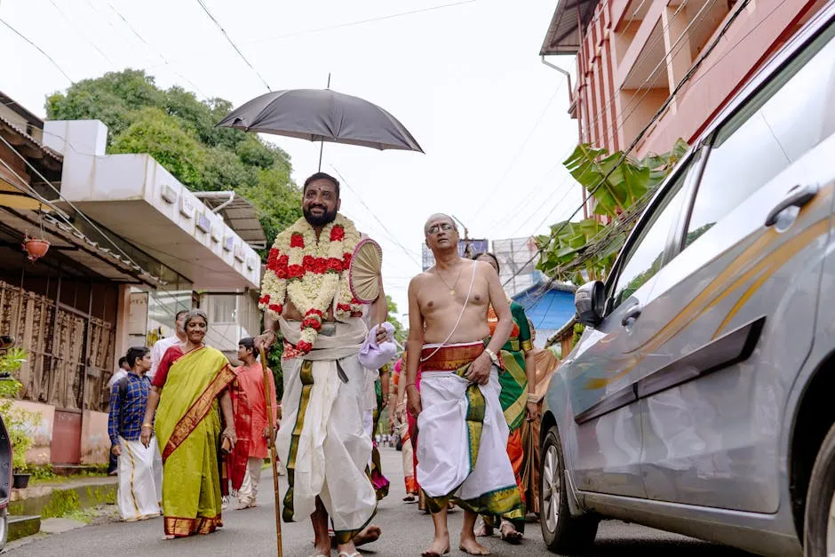 Traditional Wedding Parade in India