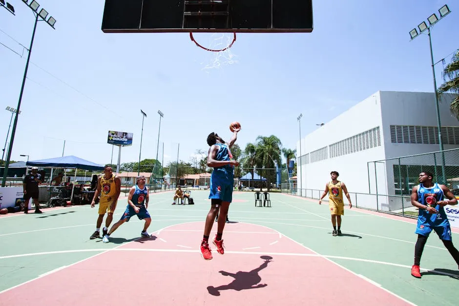 Men Playing Basketball 