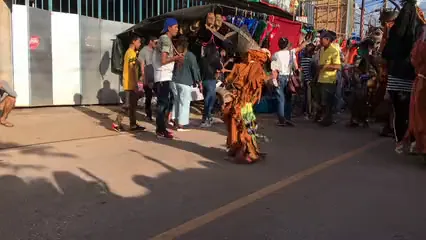 Horizontal video: People dancing on the street on a festival 4819098. Duration: 23 seconds. Resolution: 3840x2160