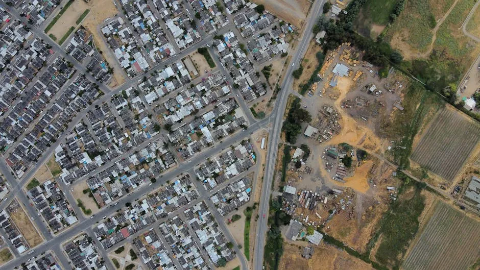 Aerial View of a Neighborhood