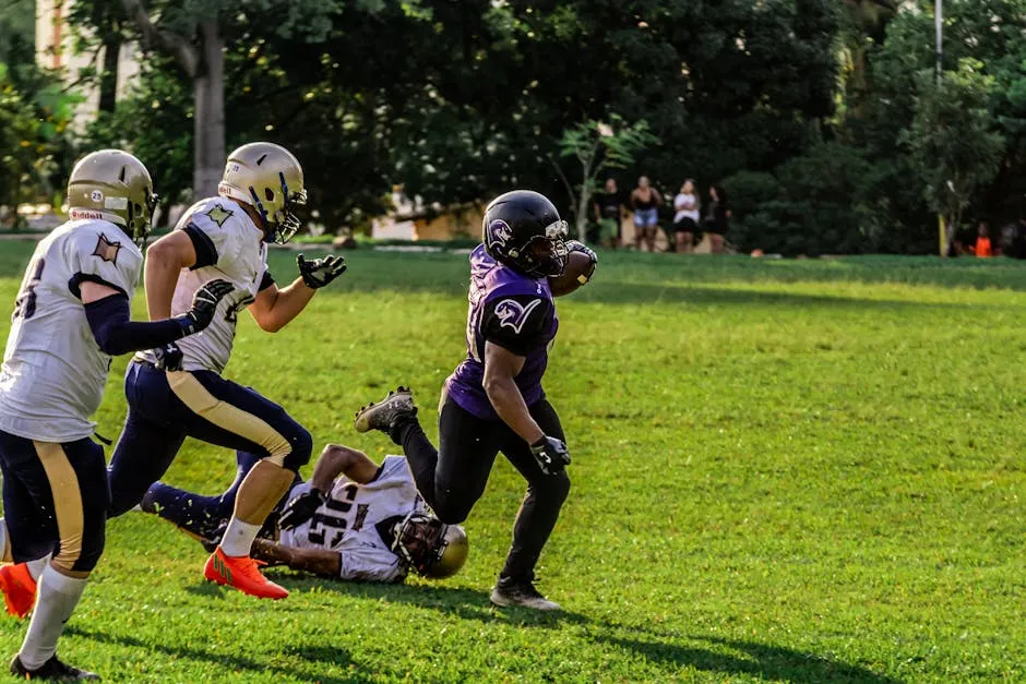 American Football Player Running