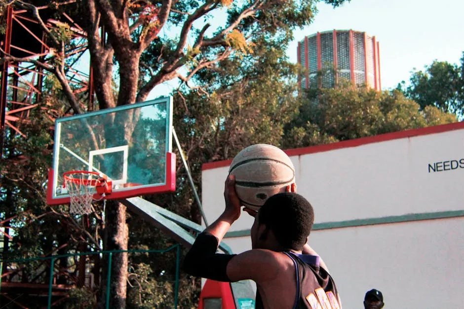 Basketball Player About to Shoot