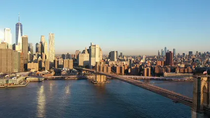 Horizontal video: Aerial view of new york city 5796436. Duration: 67 seconds. Resolution: 3840x2160