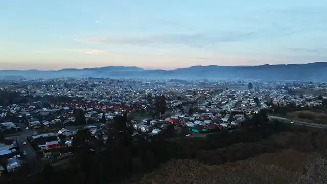 Horizontal video: Drone footage of city at sunrise 9700886. Duration: 52 seconds. Resolution: 3840x2160