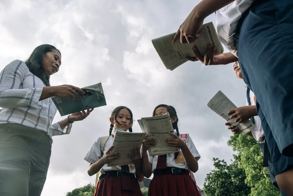 A Group of Students Holding Books