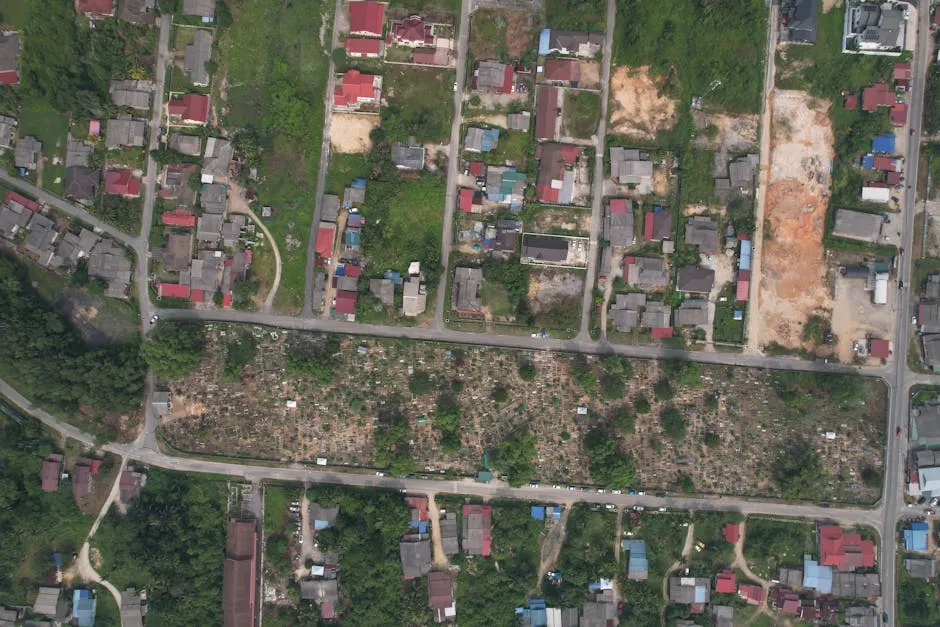 Drone Shot of Village
