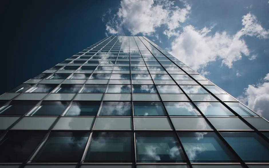 Low Angle Shot of a Modern Skyscraper