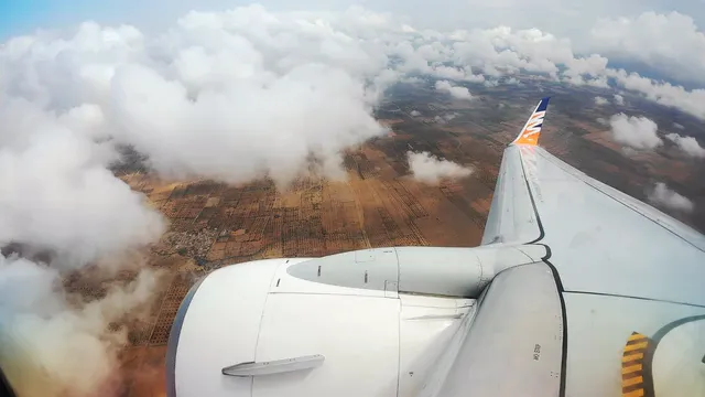 Horizontal video: Aerial view from commercial airplane over africa 28674756. Duration: 12 seconds. Resolution: 3840x2160