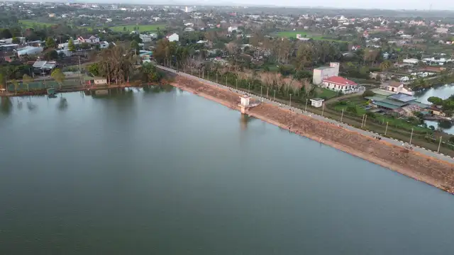 Horizontal video: Aerial view of peaceful countryside village 28747051. Duration: 34 seconds. Resolution: 3840x2160