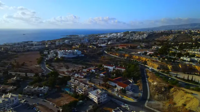 Horizontal video: Aerial view of pafos cyprus coastline 28836487. Duration: 9 seconds. Resolution: 3840x2160