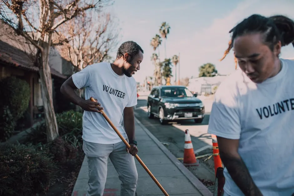 Volunteers Cleaning the Street