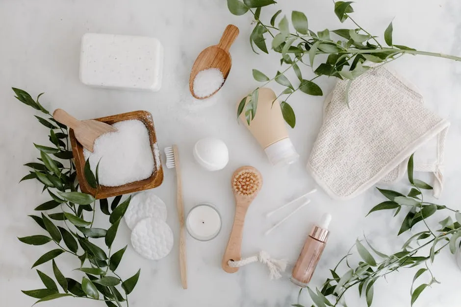 Bath Essentials on a Marble Surface