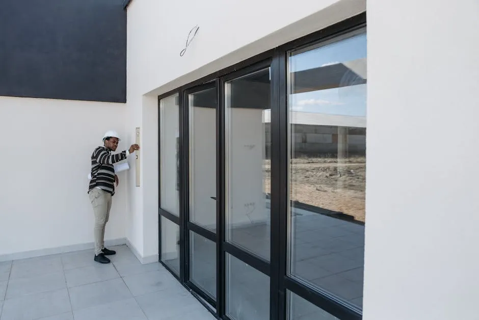 An Architect Checking the Walls of a House