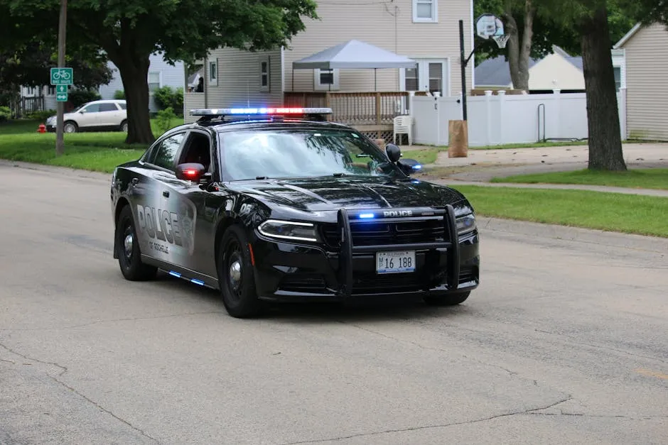 Police Car on Street