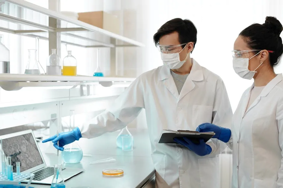 Two Scientists Working Inside the Laboratory