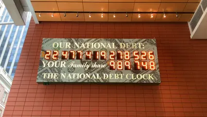 Horizontal video: Close up shot of national debt clock 4241141. Duration: 19 seconds. Resolution: 1920x1080