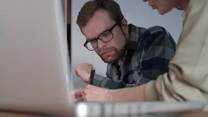 Horizontal video: Couple computing their bills 6963969. Duration: 12 seconds. Resolution: 1920x1080