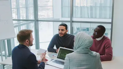 Horizontal video: Business people having a meeting 7148577. Duration: 14 seconds. Resolution: 3840x2160